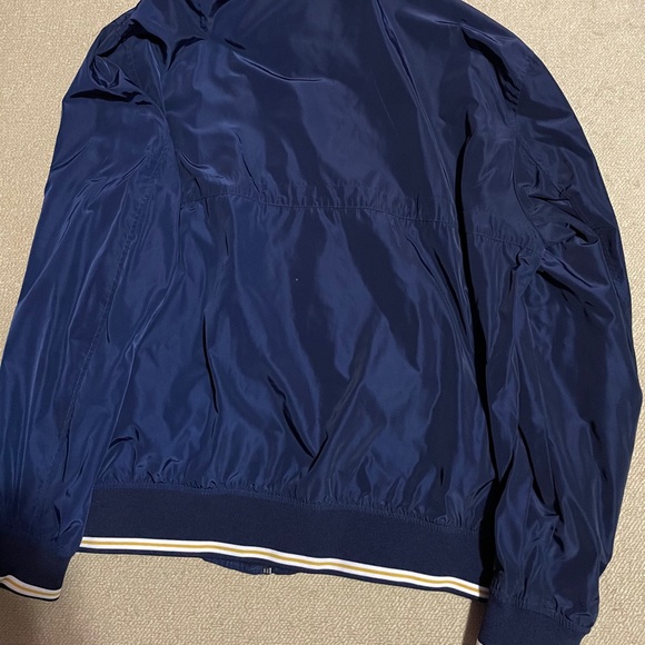 Men’s Navy Blue Zara Windbreaker w/ Hood - Picture 2 of 3